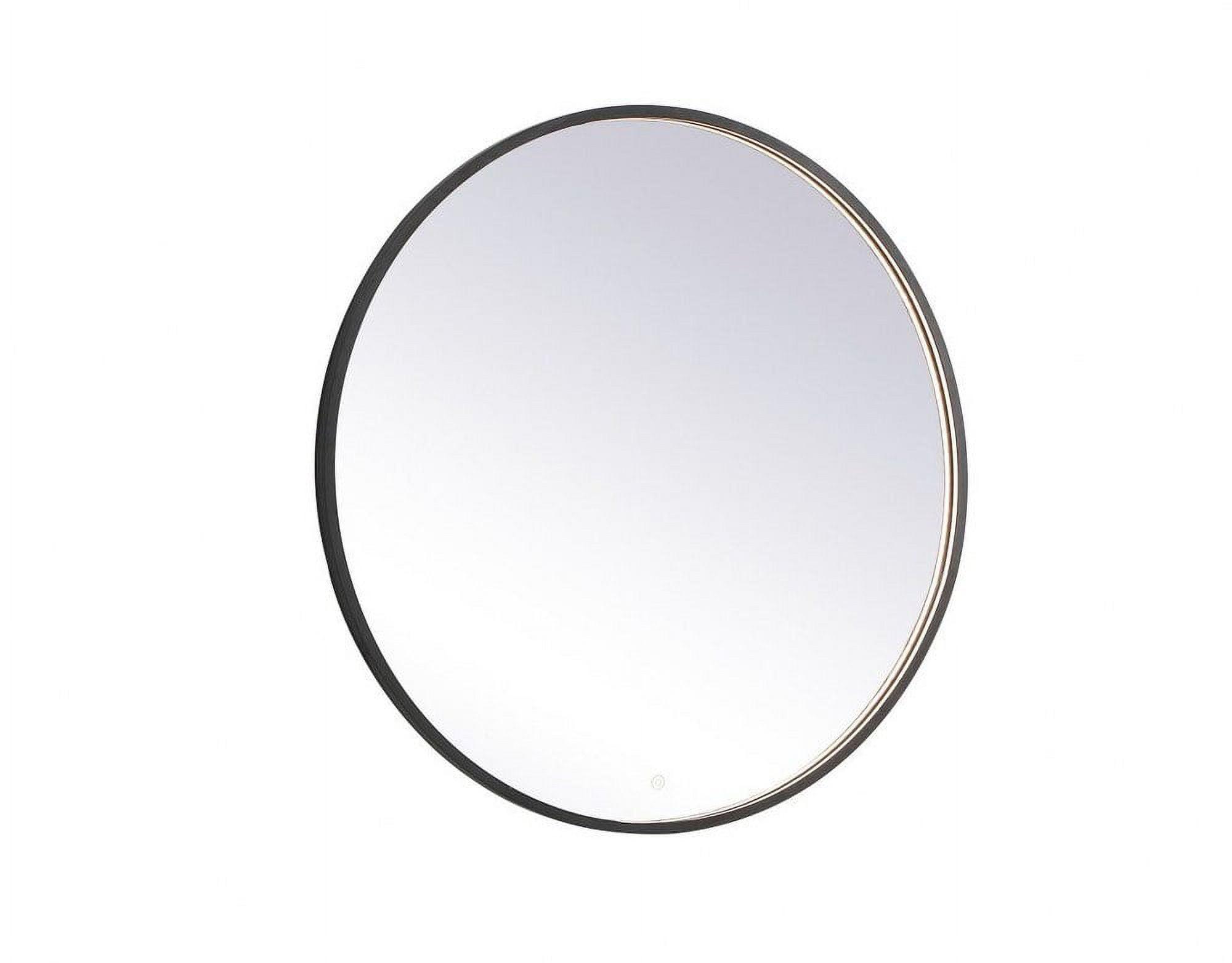 Elegant Lighting Pier 39 inch LED Mirror with Adjustable Color Temperature 3000K/4200K/6400K in Black