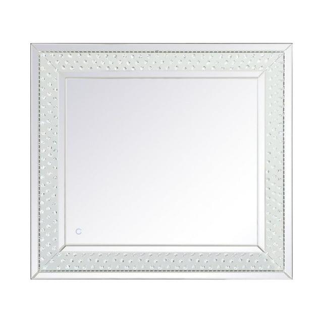Elegant Decor  36 x 40 in. Raiden LED Crystal Mirror, Bronze