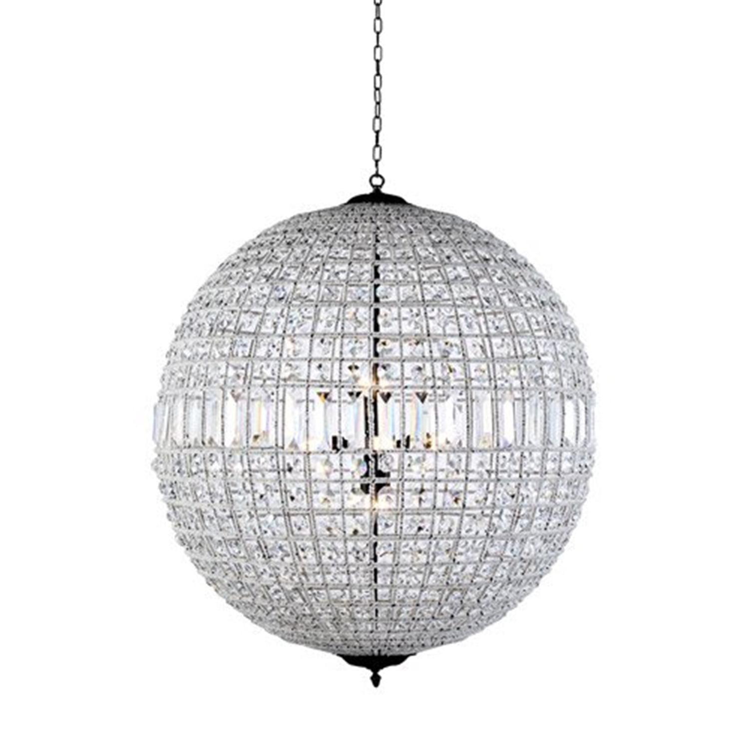 Elegant Lighting Olivia 36" 8 Light Royal Crystal Pendant Lamp