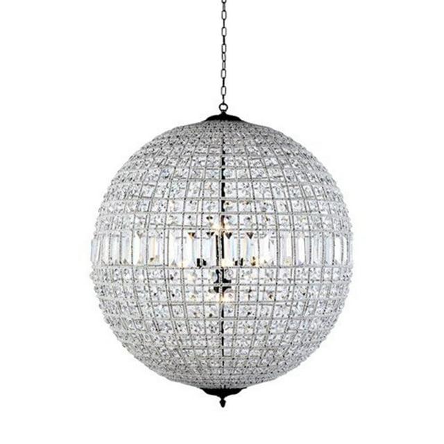 Elegant Lighting Olivia 36" 8 Light Royal Crystal Pendant Lamp