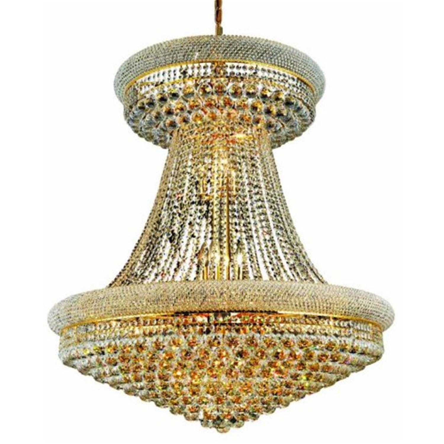 Primo 36" Gold Crystal 28-Light Royal Cut Chandelier