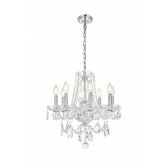 Elegant Lighting Princeton 8 light Chrome Chandelier Clear Royal Cut Crystal