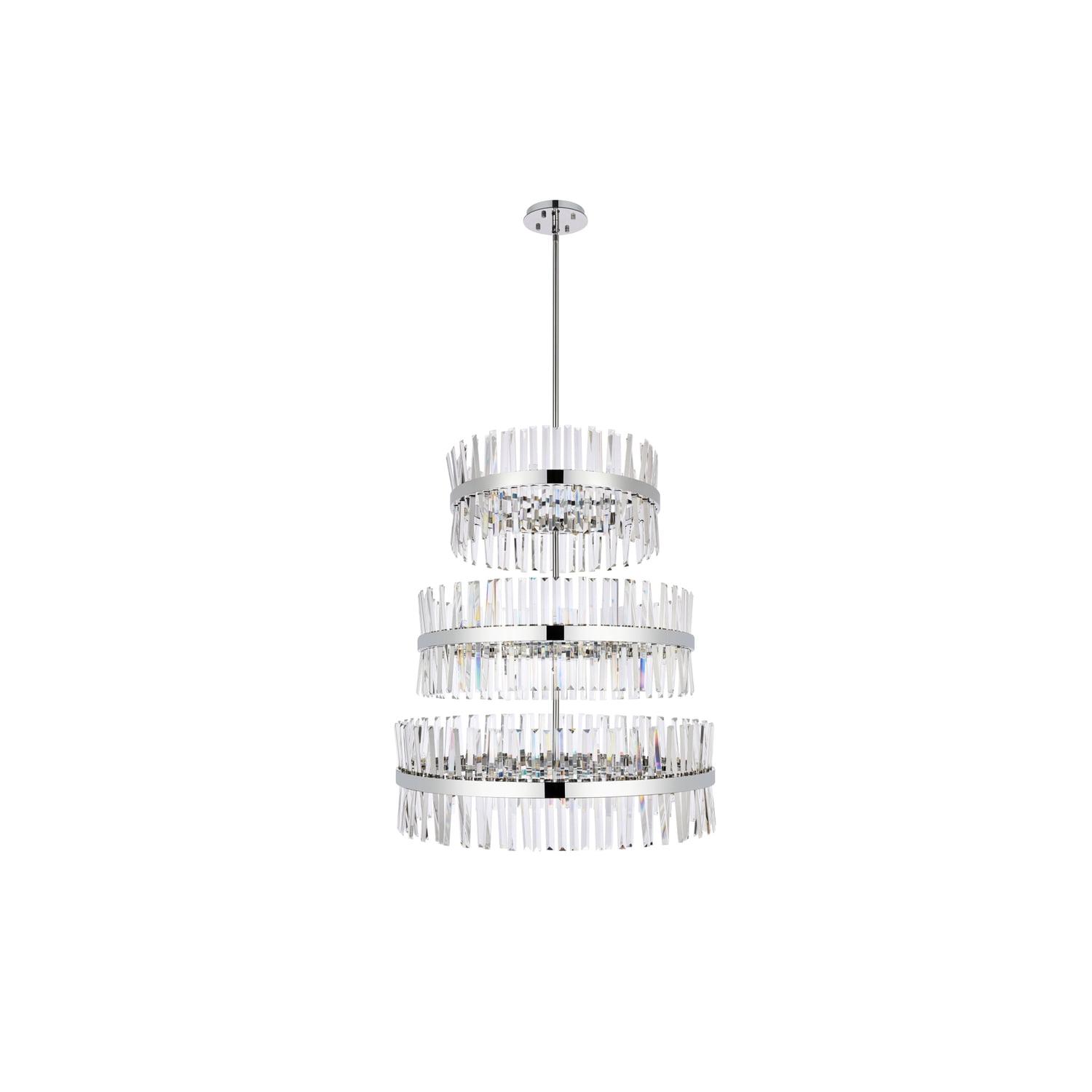 Serephina Chrome Crystal 46-Light Modern Chandelier