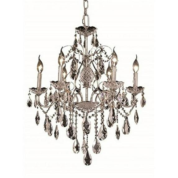 Elegant Lighting St. Francis 6 light Chrome Chandelier Clear Royal Cut Crystal