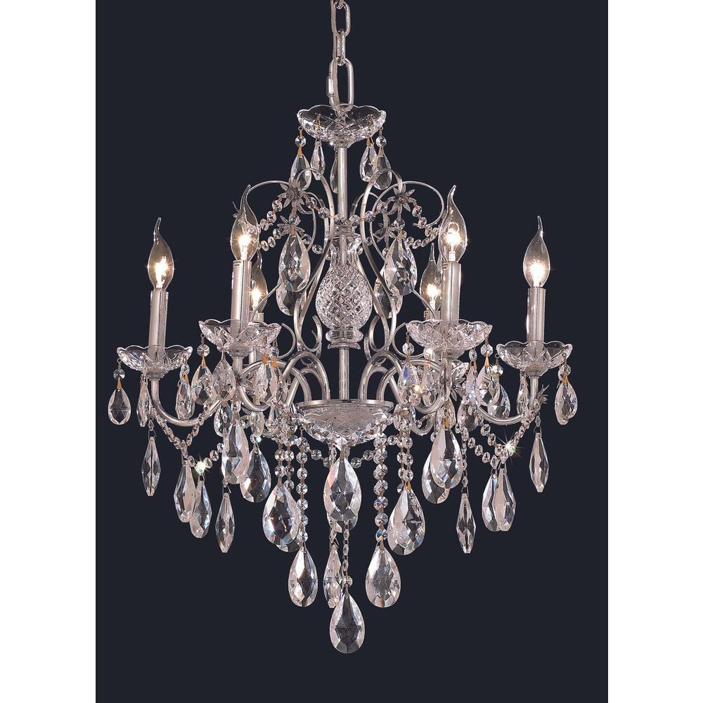 Elegant Lighting St. Francis 6 light Chrome Chandelier Clear Royal Cut Crystal