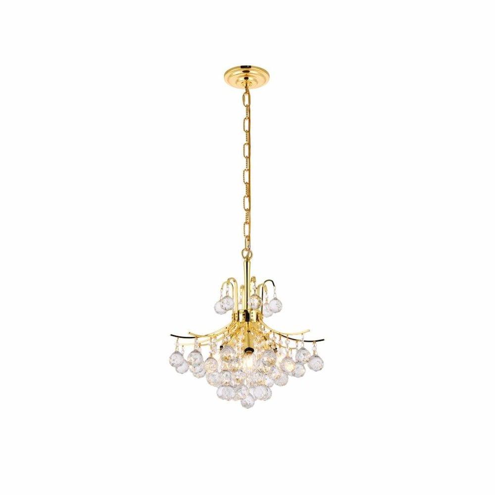 Elegant Lighting Value Toureg 6 light Gold Pendant Clear Royal Cut Crystal