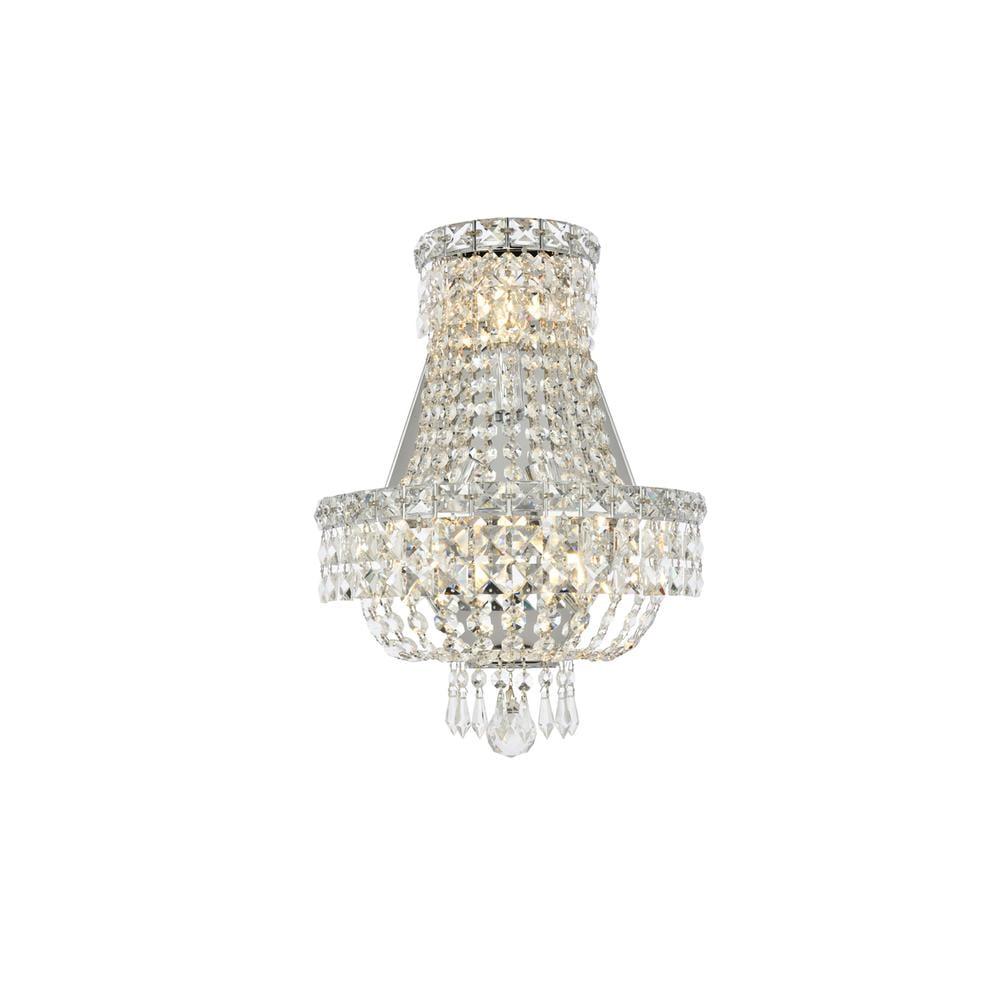 Tranquil Chrome Wall Sconce with Royal Cut Crystal