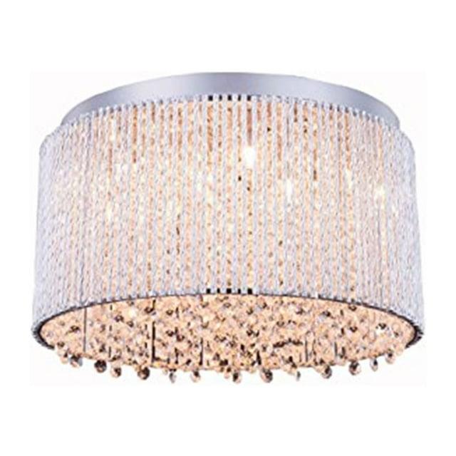 Elegant Lighting Influx 10 light Chrome Flush Mount Clear Royal Cut Crystal