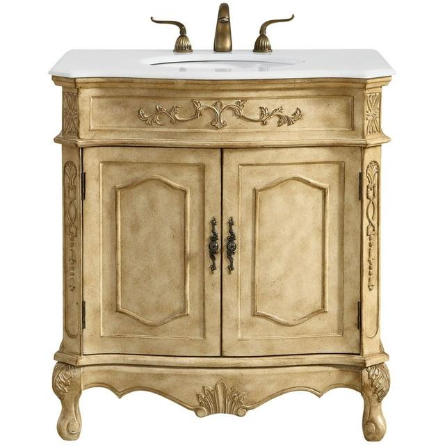 Elegant Lighting Vf10132-Vw Danville 32" Free Standing Single Basin Vanity Set - Beige