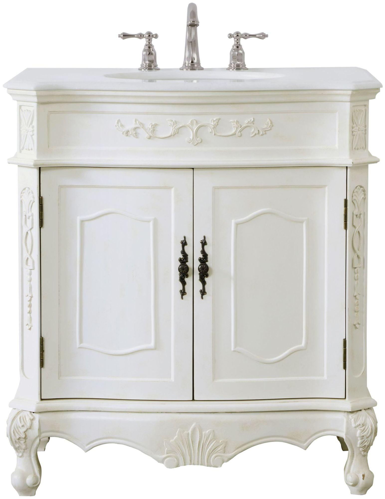 Elegant Lighting Vf10132-Vw Danville 32" Free Standing Single Basin Vanity Set - Off White