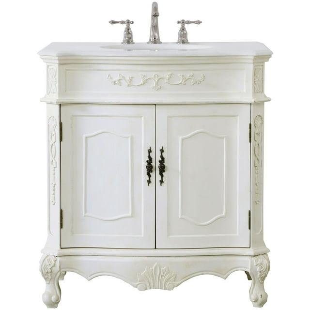Elegant Lighting Vf10132-Vw Danville 32" Free Standing Single Basin Vanity Set - Off White