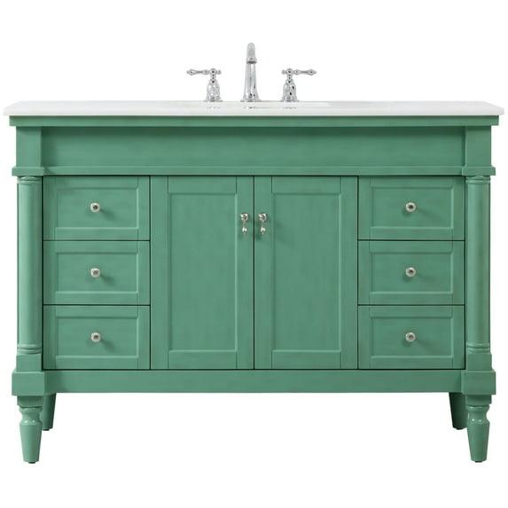 Elegant Lighting Vf13048-Vw Lexington 48" Free Standing Single Basin Vanity Set - Vintage