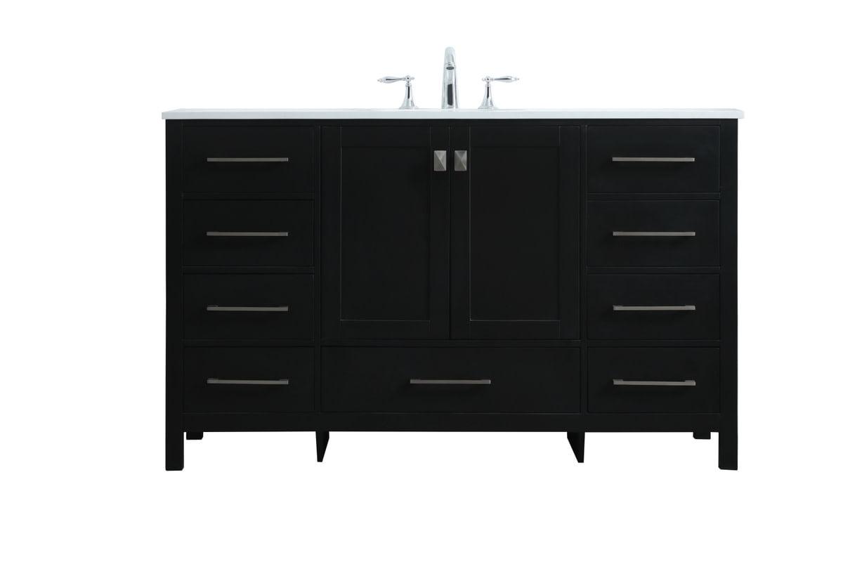 Irene 54'' Single Bathroom Vanity with Engineered Marble Top