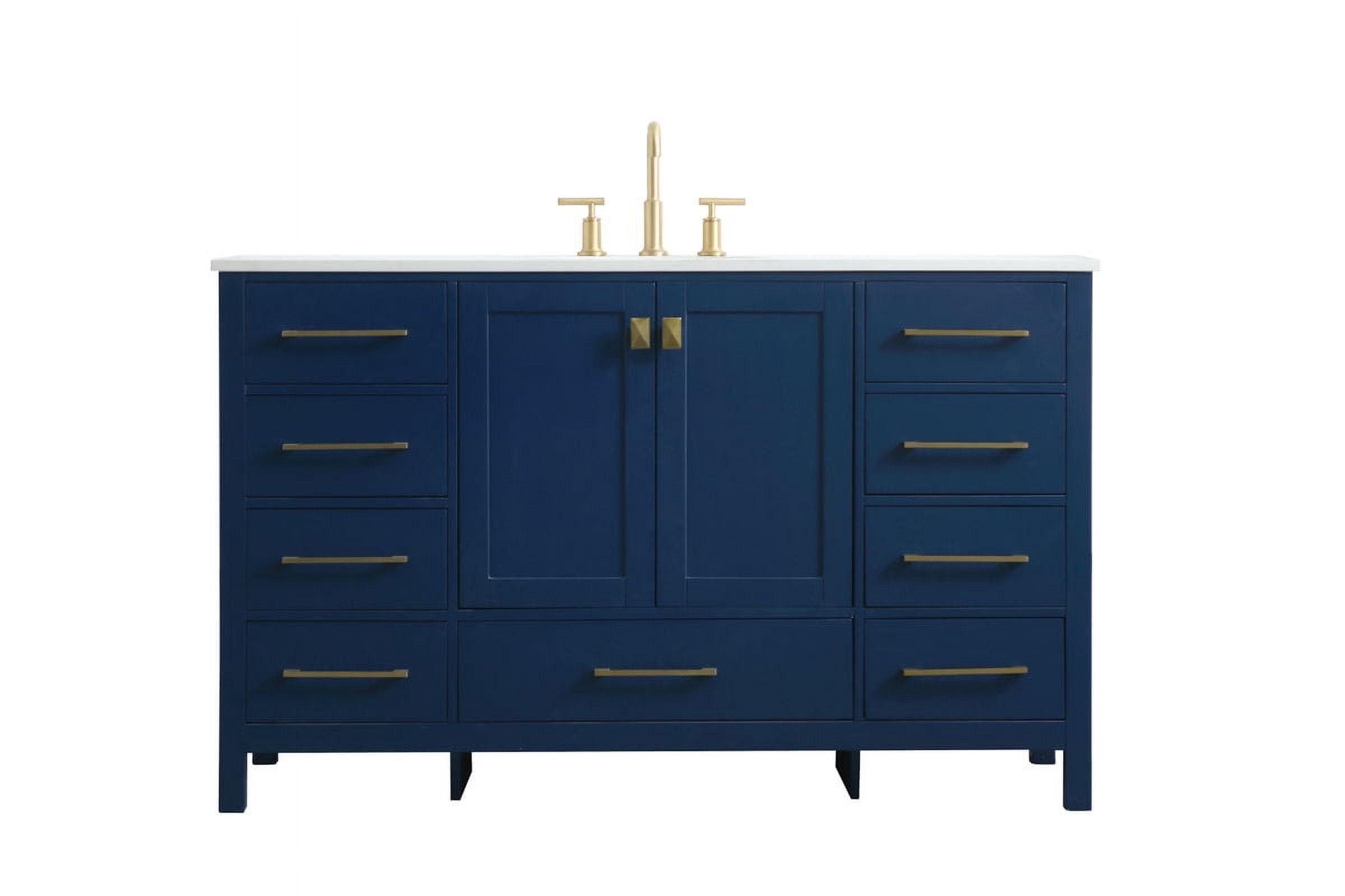 Irene 54'' Single Bathroom Vanity with Engineered Marble Top
