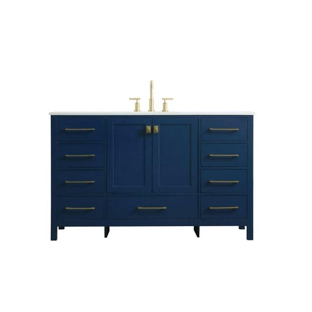 Irene 54'' Single Bathroom Vanity with Engineered Marble Top