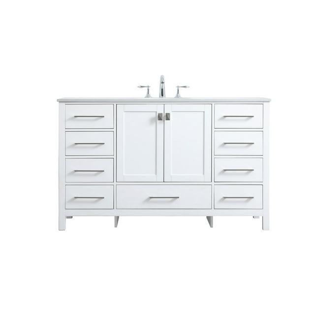 Andover Mills™ Irene 54'' Single Bathroom Vanity with Engineered Marble Top
