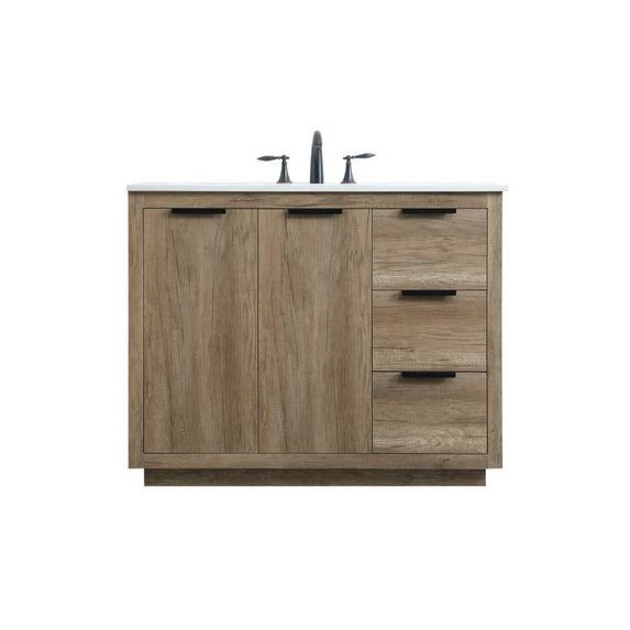Elegant Lighting Vf19442 Blake 42" Free Standing Single Basin Vanity Set - Wood