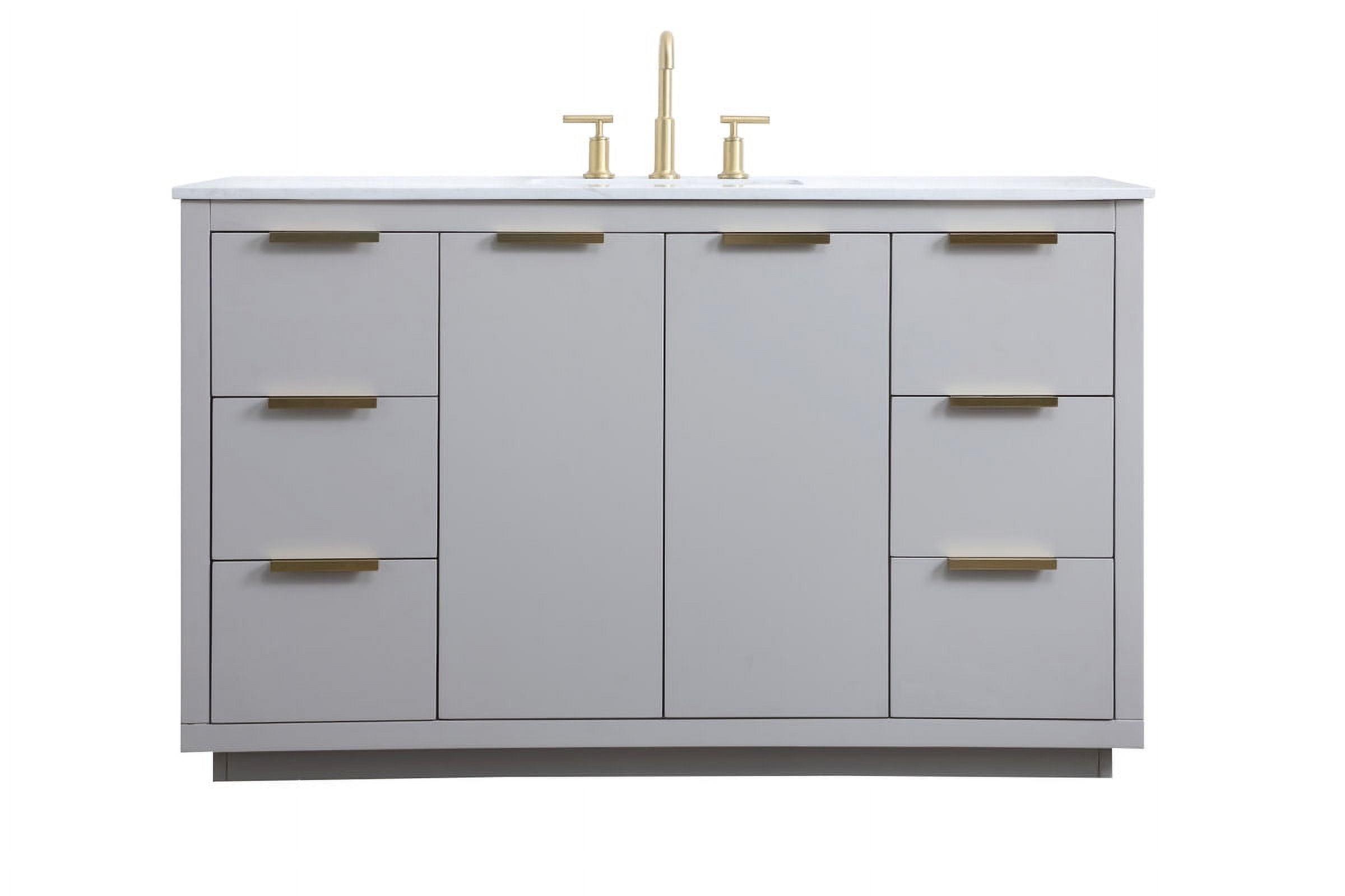 Elegant Lighting Vf19454 Blake 54" Free Standing Single Basin Vanity Set - Grey