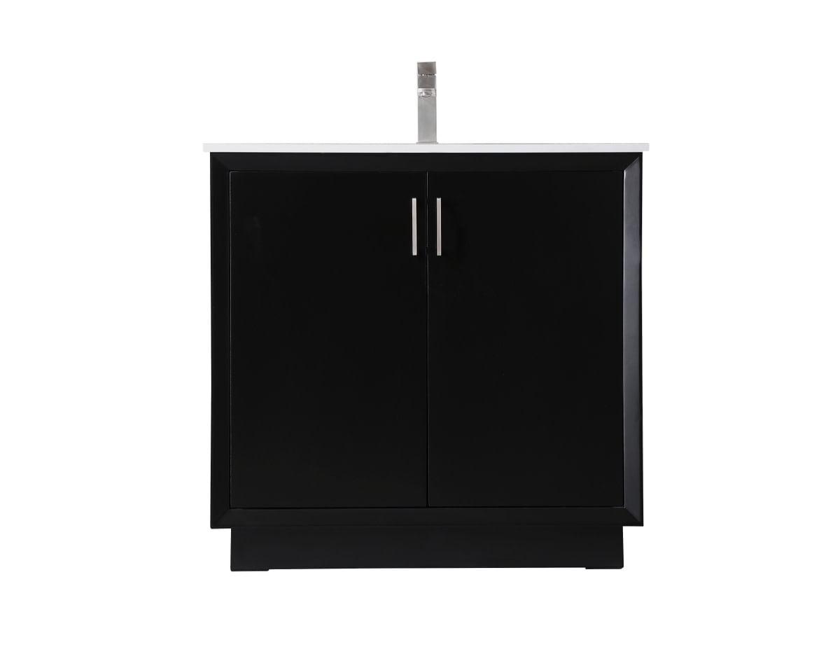 Hayes 36'' Single Bathroom Vanity with Engineered Marble Top