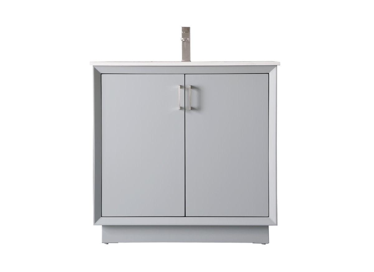 Hayes 36'' Single Bathroom Vanity with Engineered Marble Top