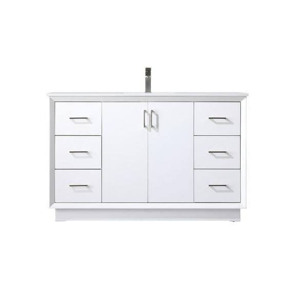 Hayes 54'' Single Bathroom Vanity with Engineered Marble Top