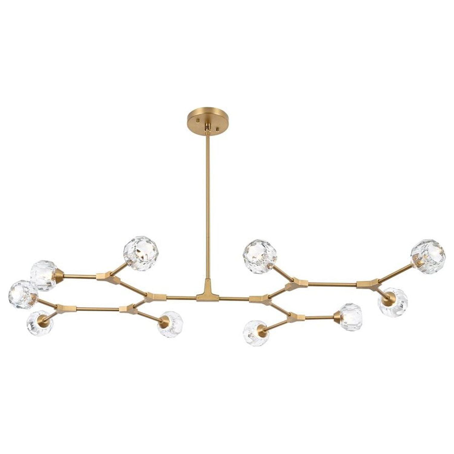 Elegant Lighting Zayne 10 - Light Pendant in  Gold