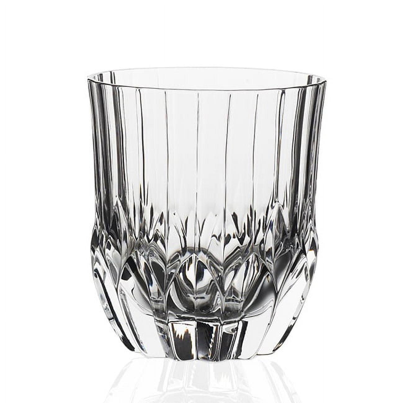 Elegant Crystal Double Old Fashioned Glasses Set of 6, 9 oz