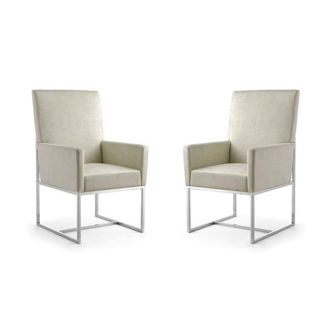 Orren Ellis Bejarano 18.9'' H Velvet Upholstered Metal Armchair