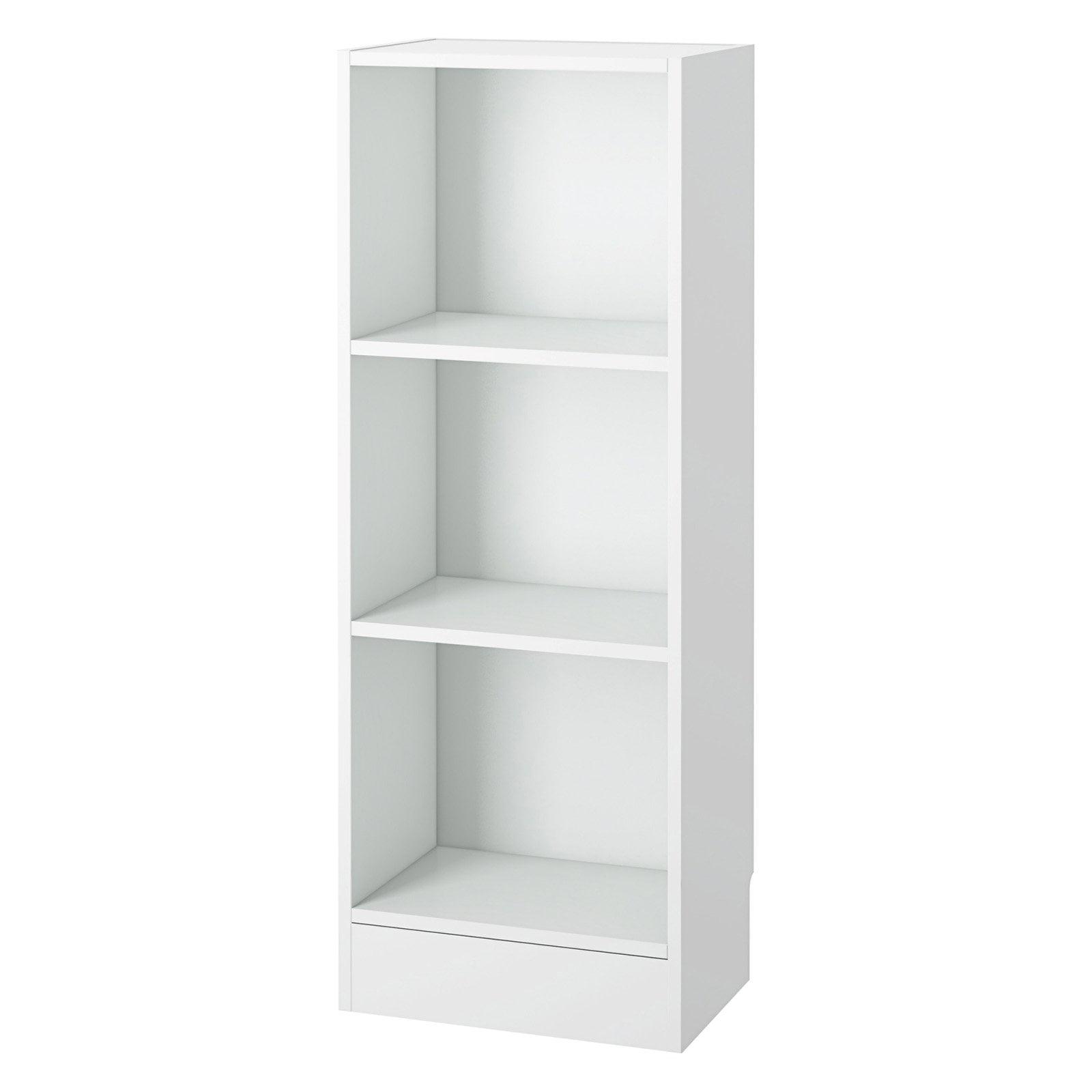White Adjustable Tall Narrow 5-Shelf Bookcase