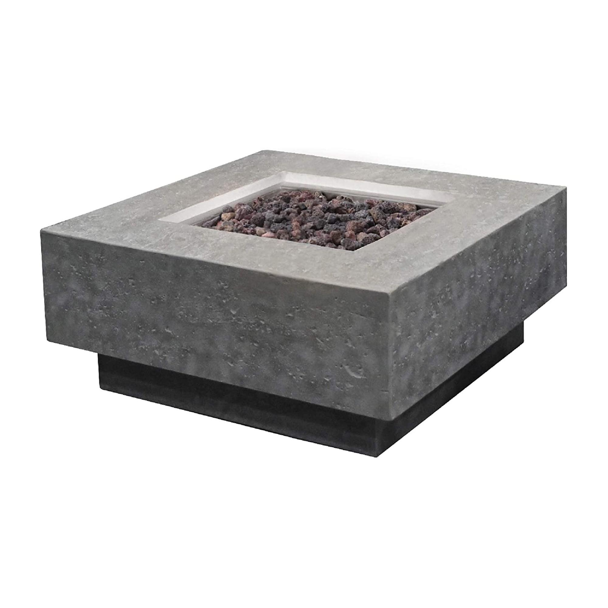 Manhattan 36" Light Gray Concrete Gas Fire Pit Table