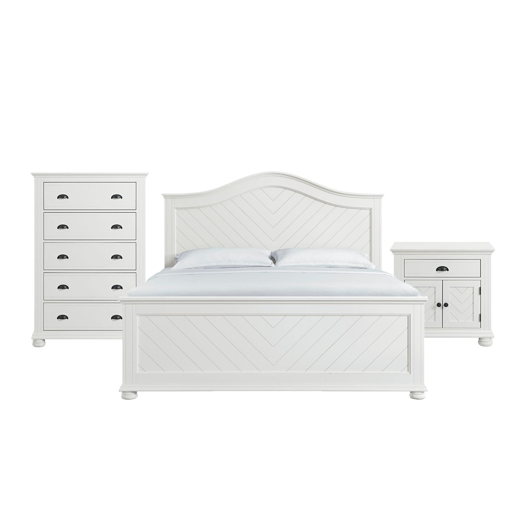 Picket House Furnishings Conaughey Panel 3PC Bedroom Set In White