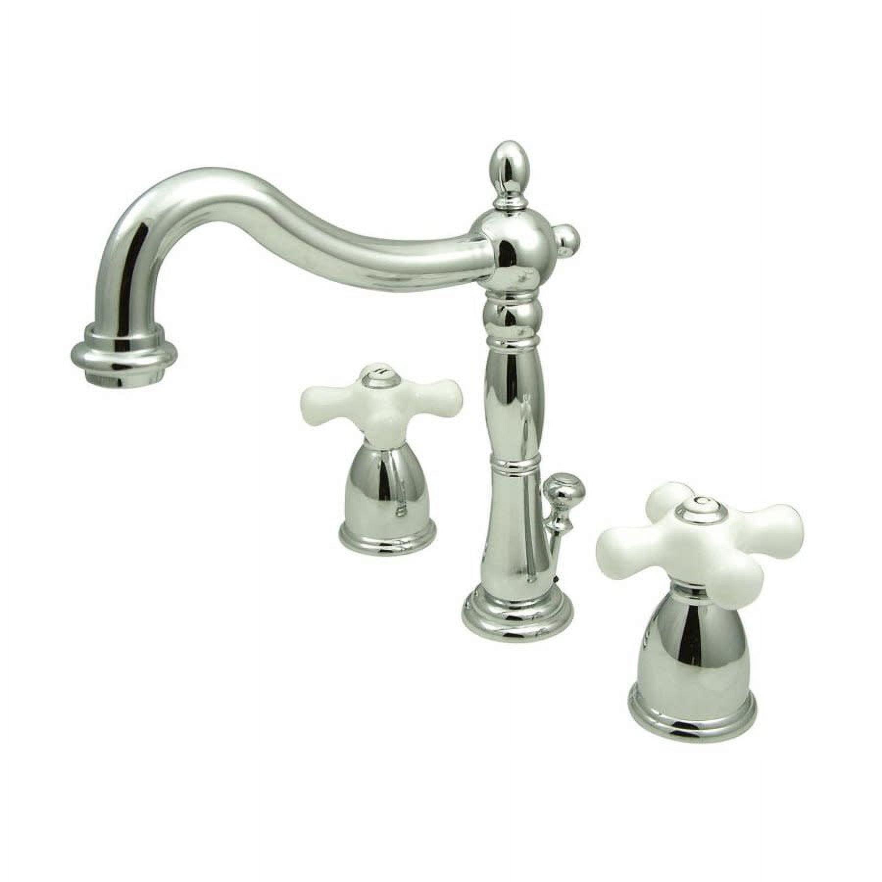 Heritage Widespread Bathroom Faucet with Double Porcelain Cross Handles