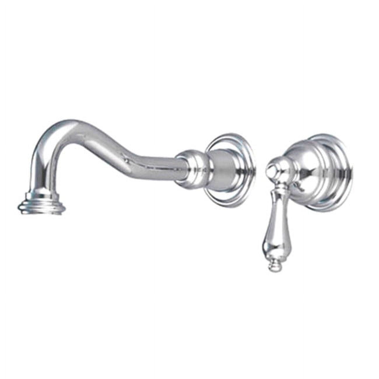 Polished Chrome Wall Mounted Single Lever Bathroom Faucet