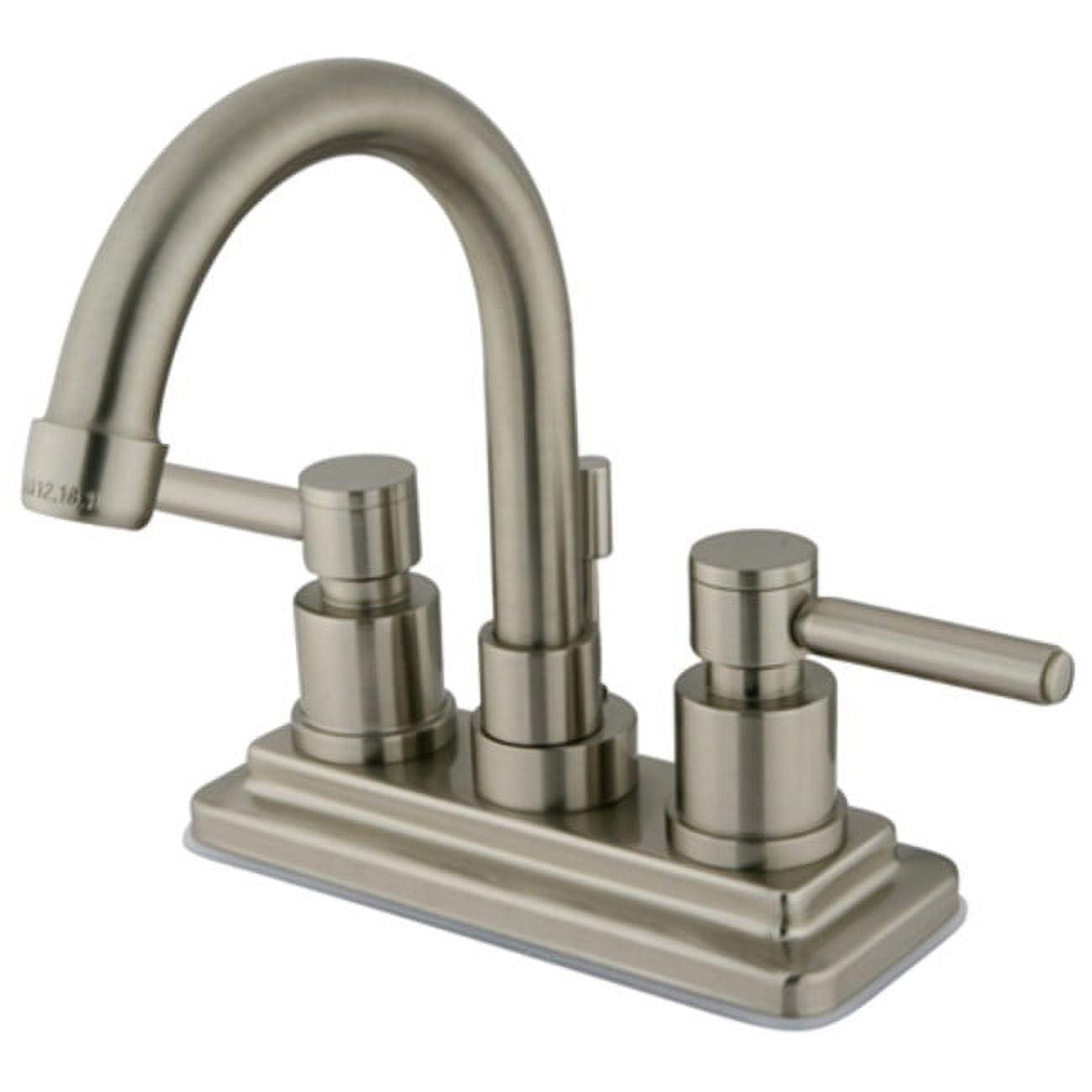 Elegant South Beach Satin Nickel Double Handle Centerset Lavatory Faucet