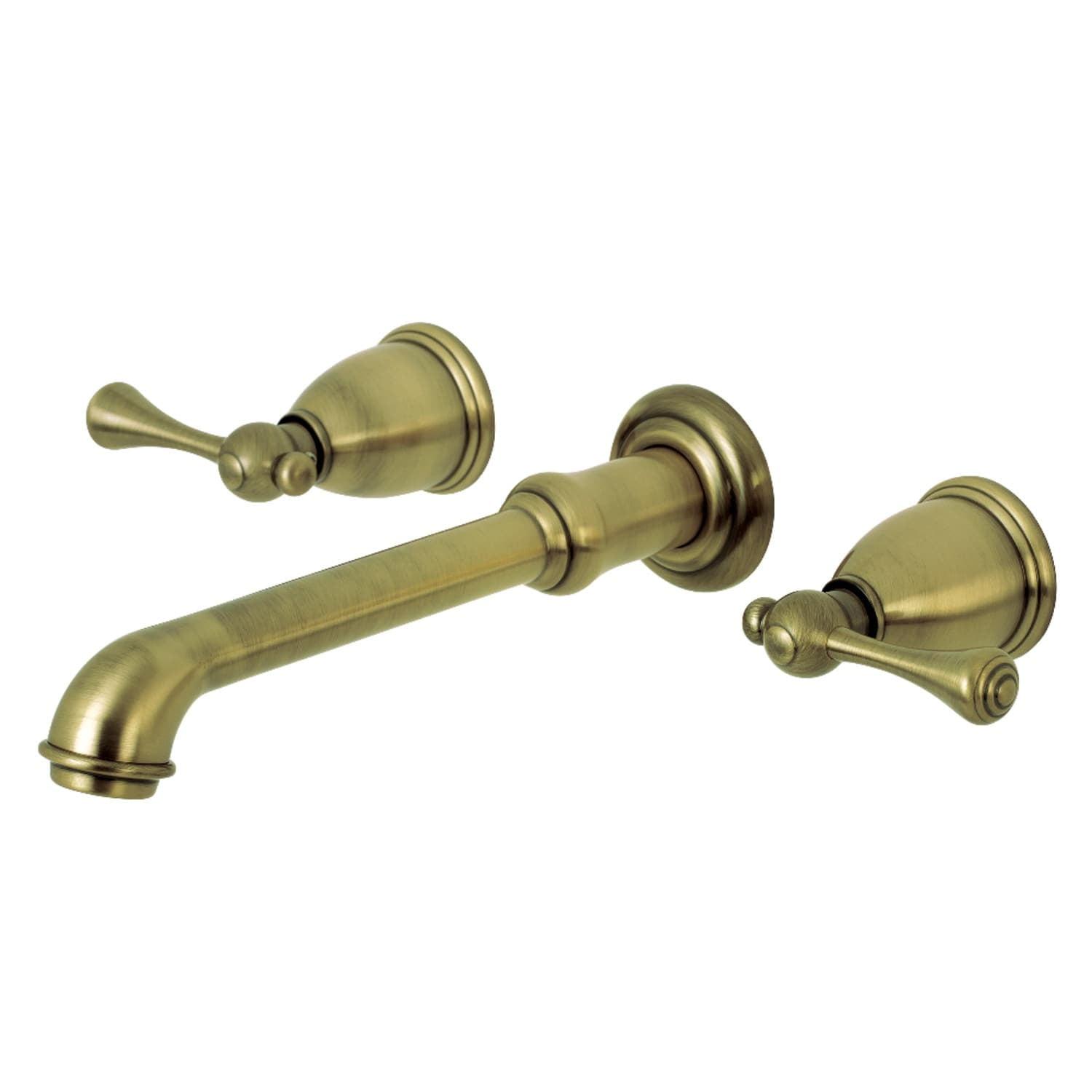 Kingston Brass English Country Two-Handle 3-Hole Wall Mount Roman Tub Faucet