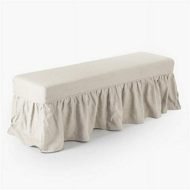 Zentique Elena Linen Blend Upholstered Bench
