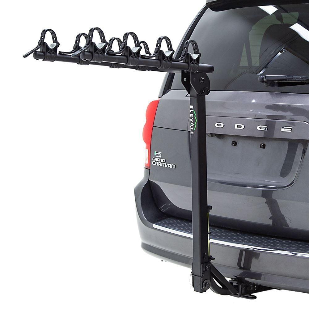 Elevate Outdoor 4-Bike Folding Hitch Mount Rack with Black Steel Frame