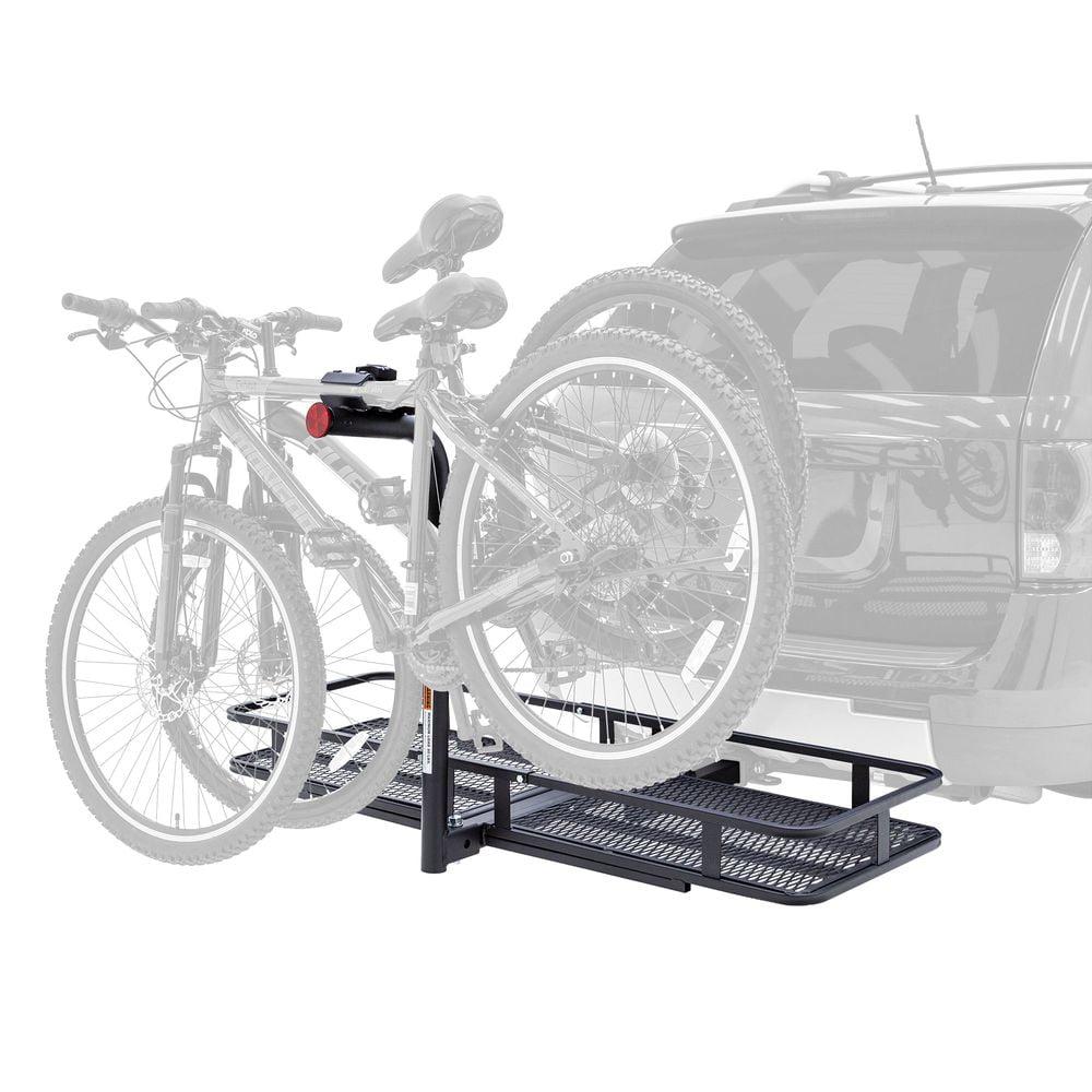 Elevate Outdoor BCCB-1169-2 Steel Basket Cargo Carrier with Bike Rack, Fits 2 Bikes
