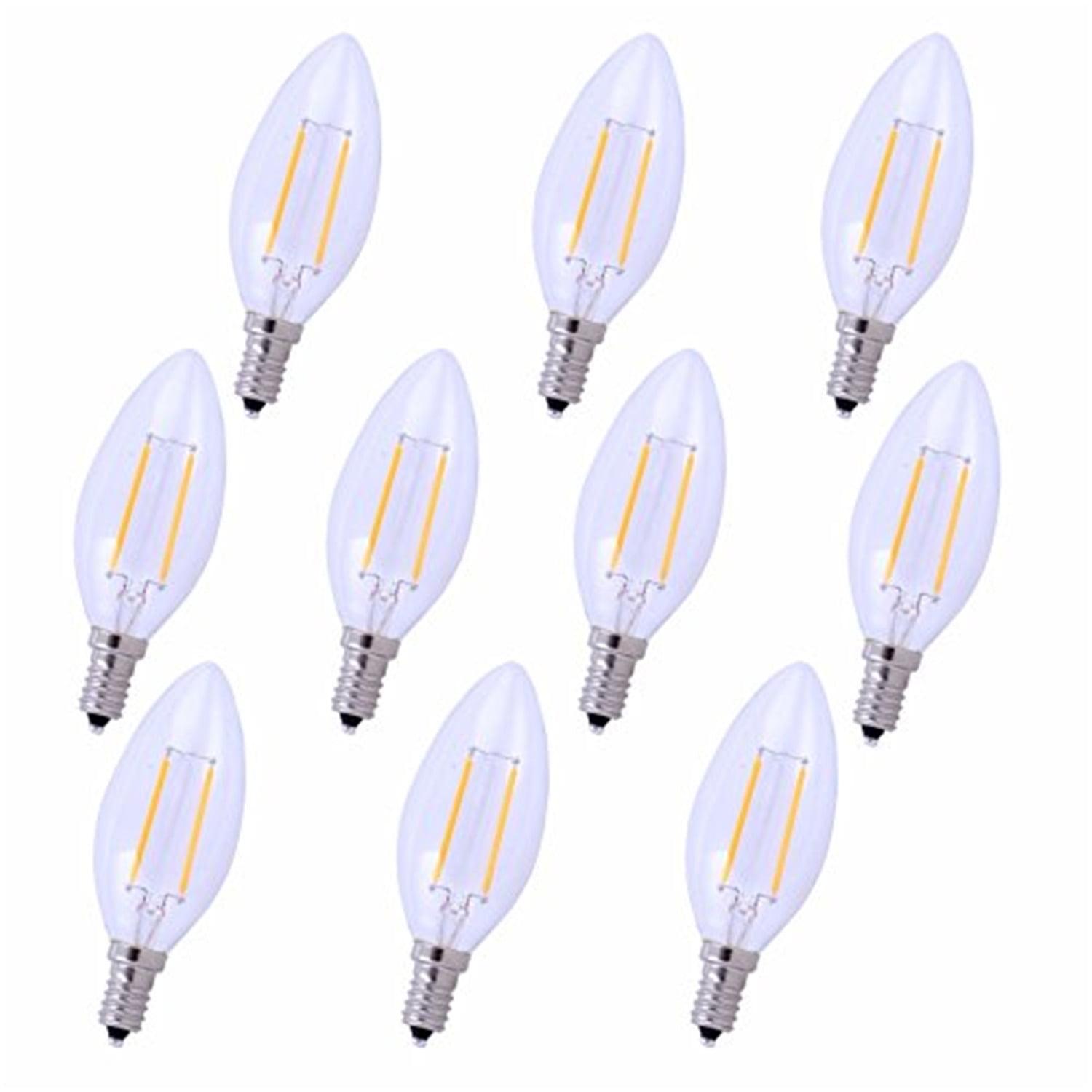 2.5W (25 Watt Equivalent) B10 LED, Non-Dimmable Light Bulb, E12/Candelabra Base