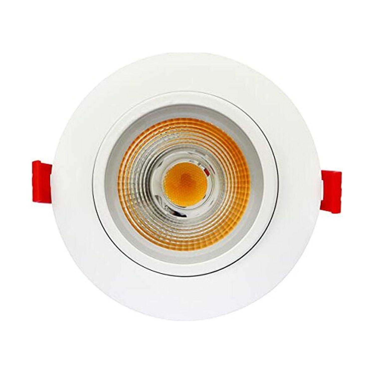 White Aluminum 4" LED Recessed Gimbal Light Set