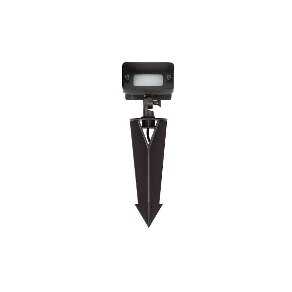 Elegant Lighting Outdoor 12V Cast Brass flood light 2 inch L x 4 inch W x 6 inch H in Dark Bronze
