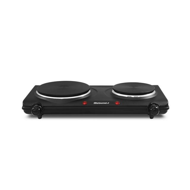 Elite Cuisine Electric Double Cast Burner Hot Plate EDB-302BF