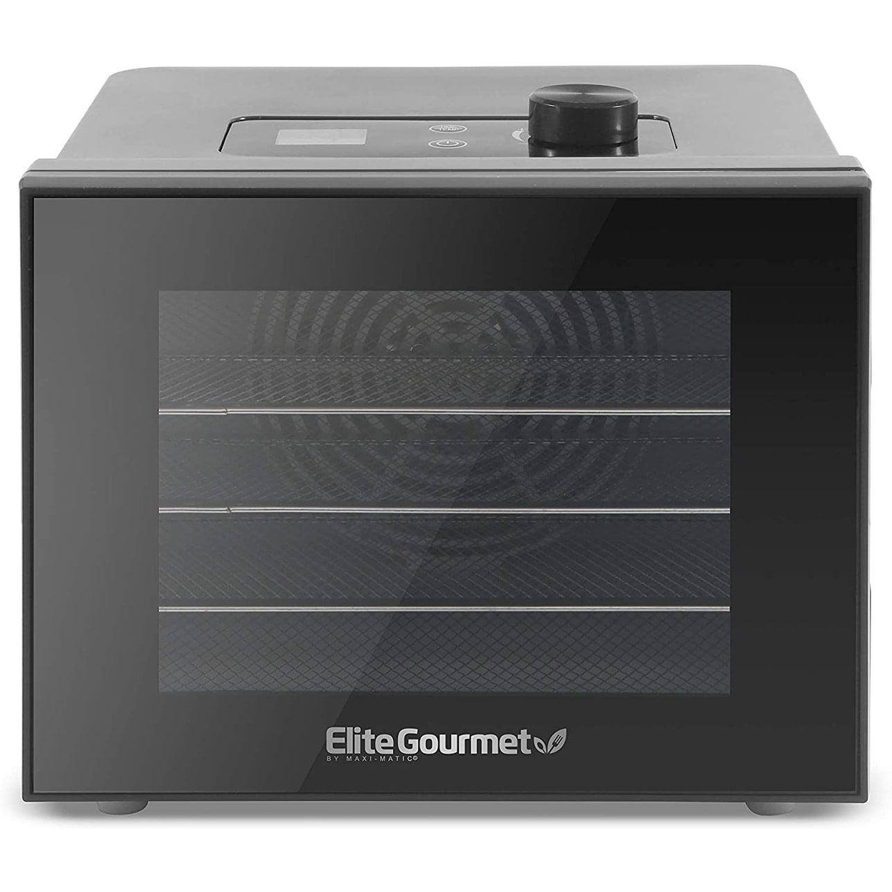Elite Gourmet Digital Food Dehydrator with 4 Stainless Steel Trays