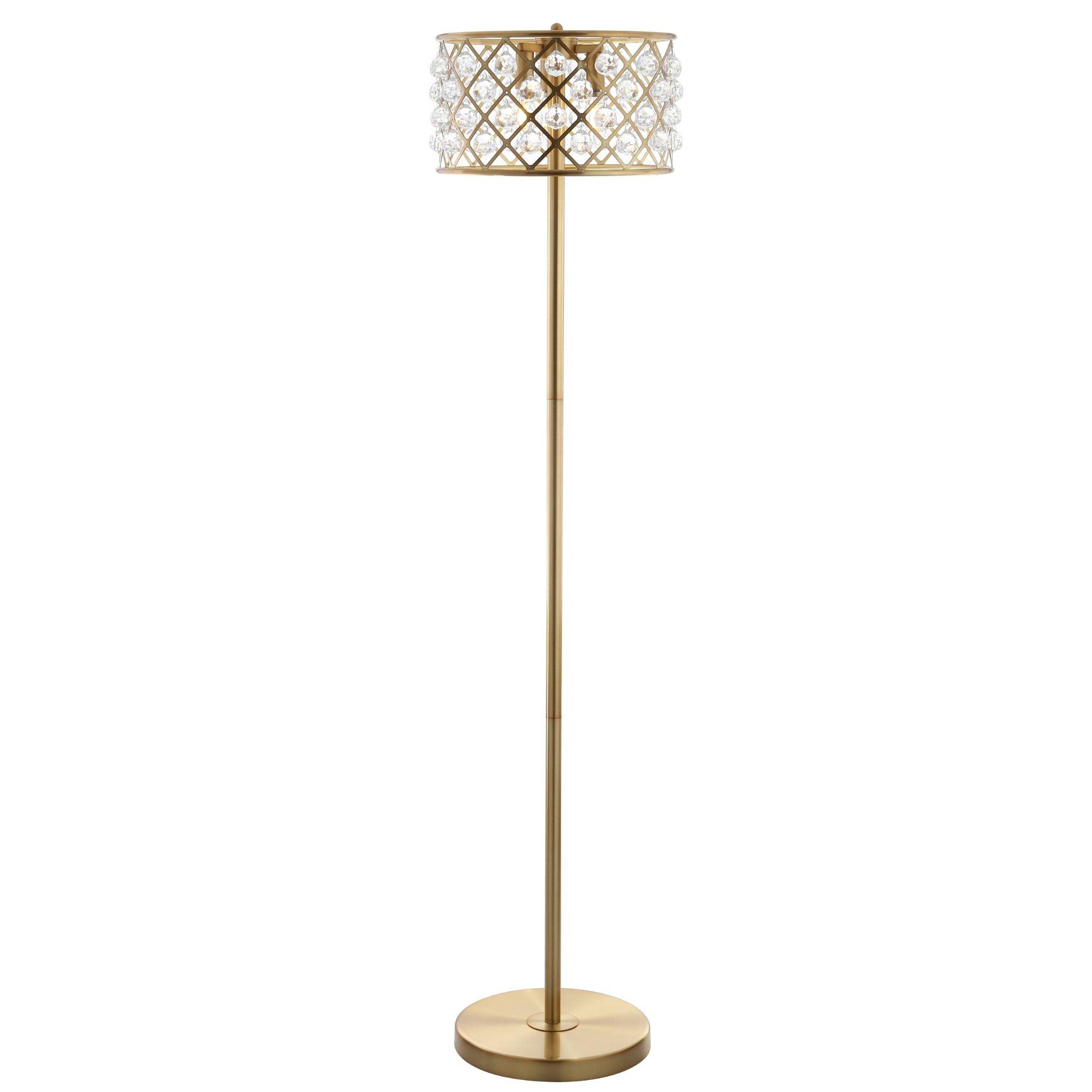 Elizabeth 60" Antique Gold Crystal Beaded Ambient Floor Lamp
