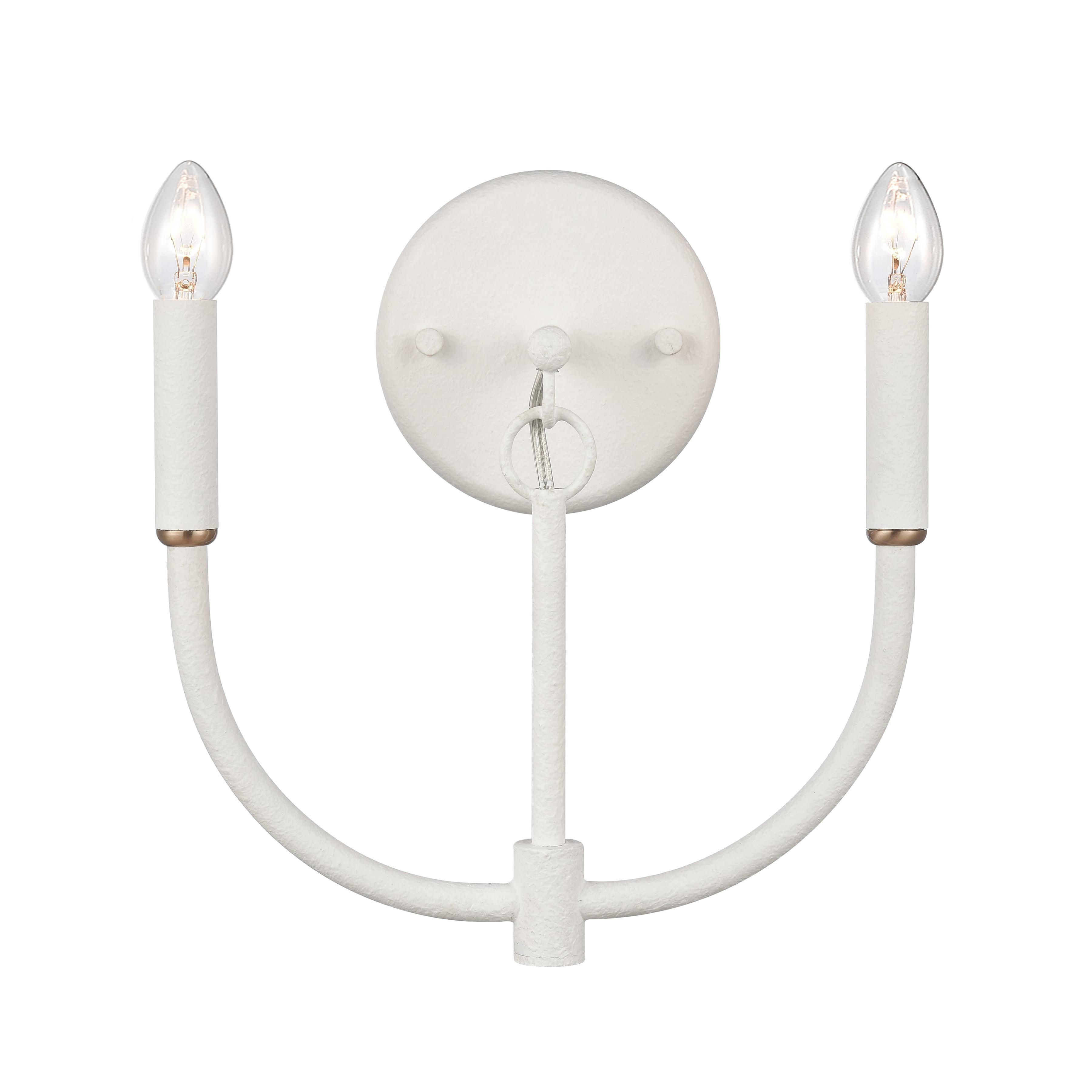 Continuance White Coral and Satin Brass 2-Light Dimmable Sconce