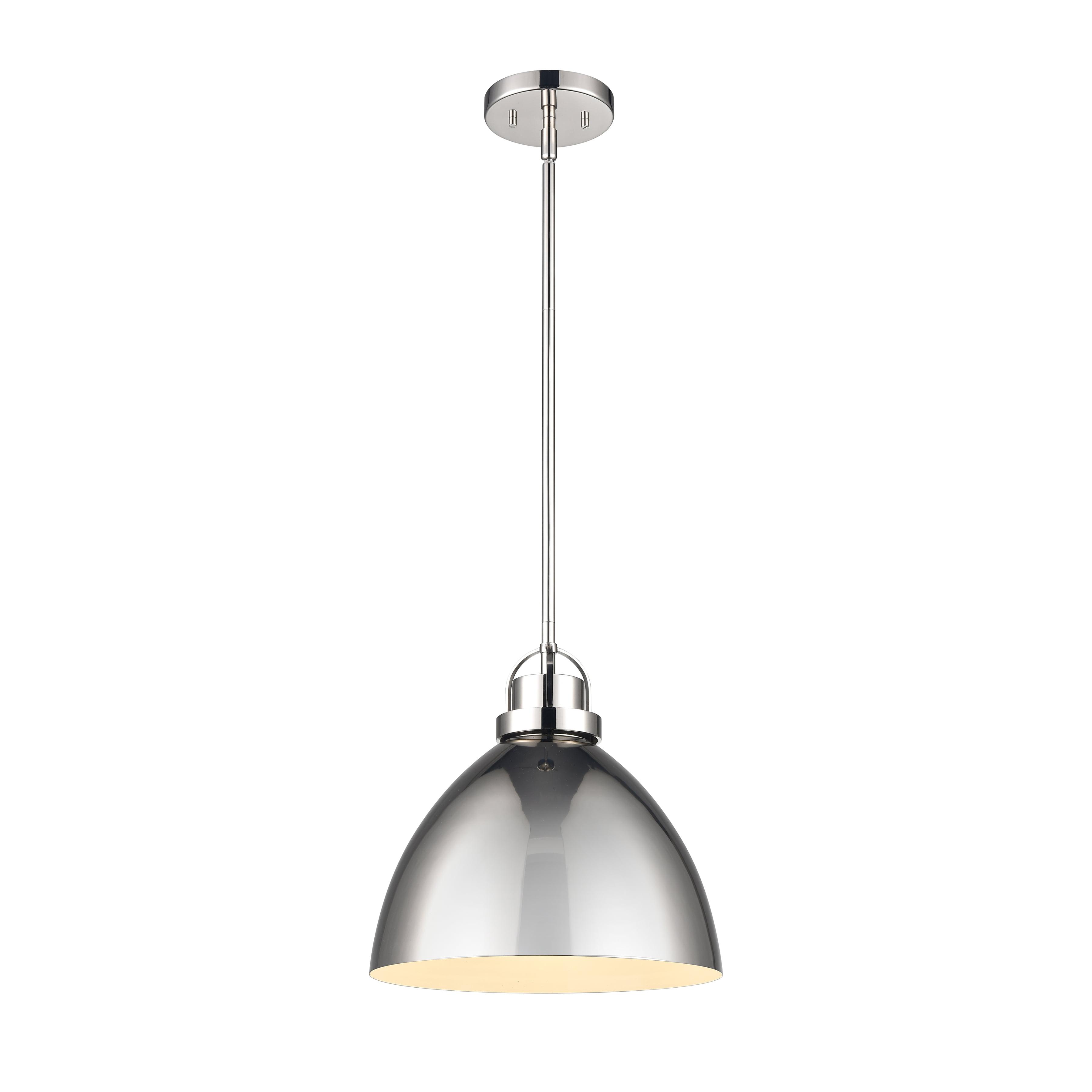 Somerville Polished Nickel Oversized Metal Pendant Light