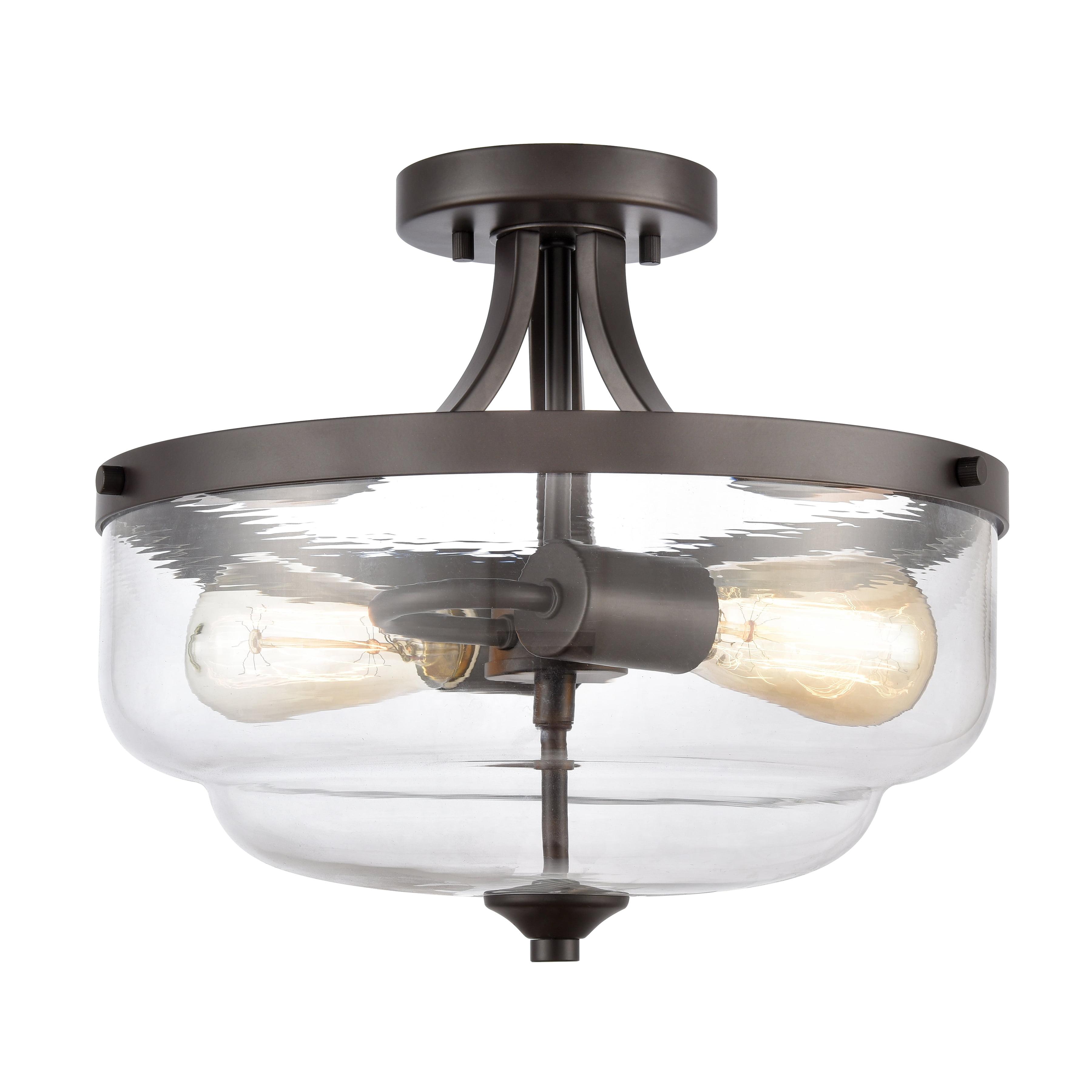 Elk Home 13-Inch Wide Calistoga Semi Flush Mount, Oil Rubbed Bronze