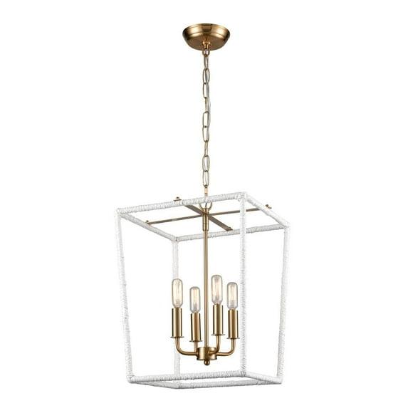 Elk Home 14-Inch Wide Kingdom Pendant, Transitional, Aged Brass