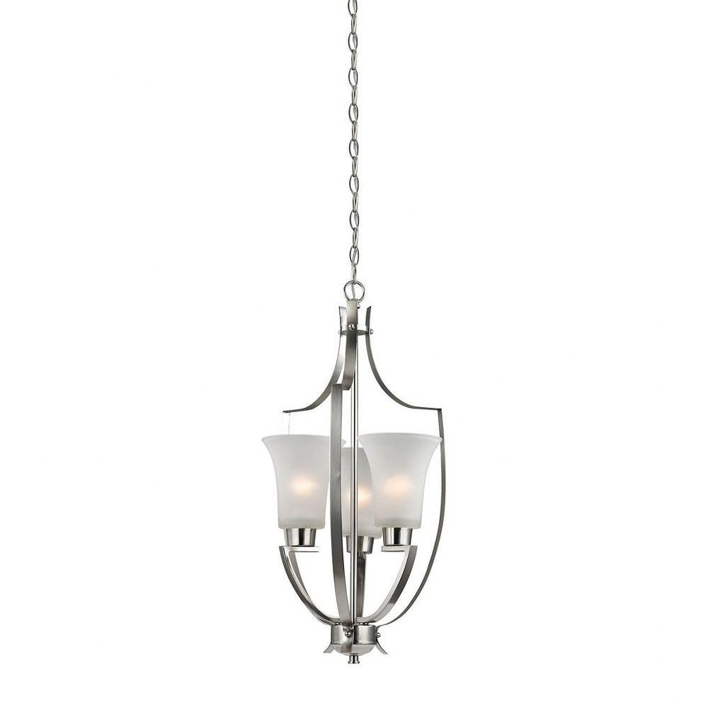 Elk Home 15-Inch Wide Foyer Pendant, Traditional, Brushed Nickel