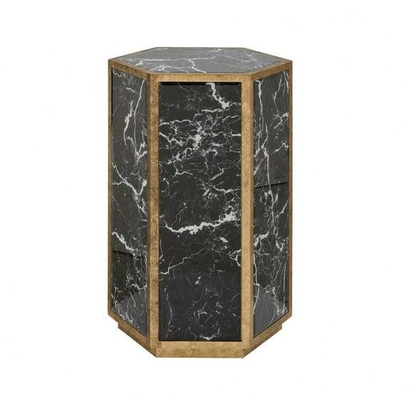 Elk Home 16-Inch Wide Homer Accent Table, Transitional, Black